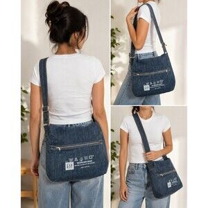 Vtg Gap Y2K Messenger Worker Denim Bag Crossbody Tote Utility Gorpcore School